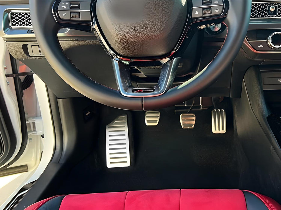 OE-Spec Track Design Silver Rest Dead Pedal Cover For Honda Civic Acura Integra