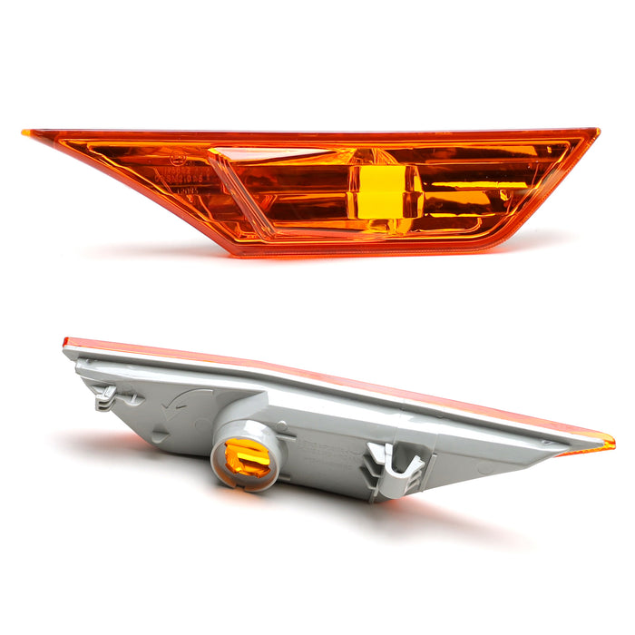 JDM 3D Raised Design Amber Front Side Marker Light Housings For GenX Honda Civic