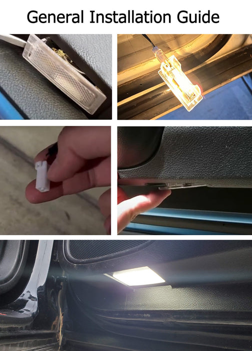 White Full LED Door Step Courtesy Lights For Dodge Challenger Maserati Alfa Fiat