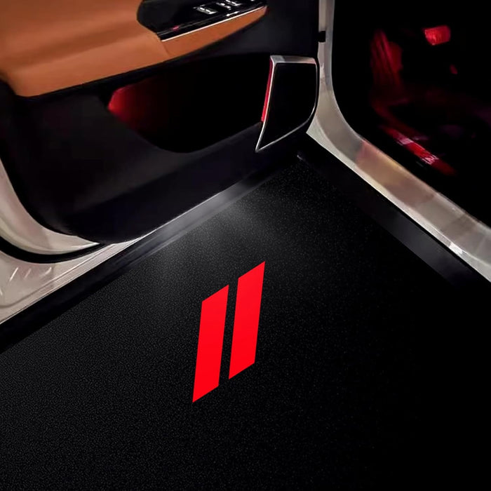 Red // Slash LED Projection Under Door Lights For Dodge Charger Challenger Dart