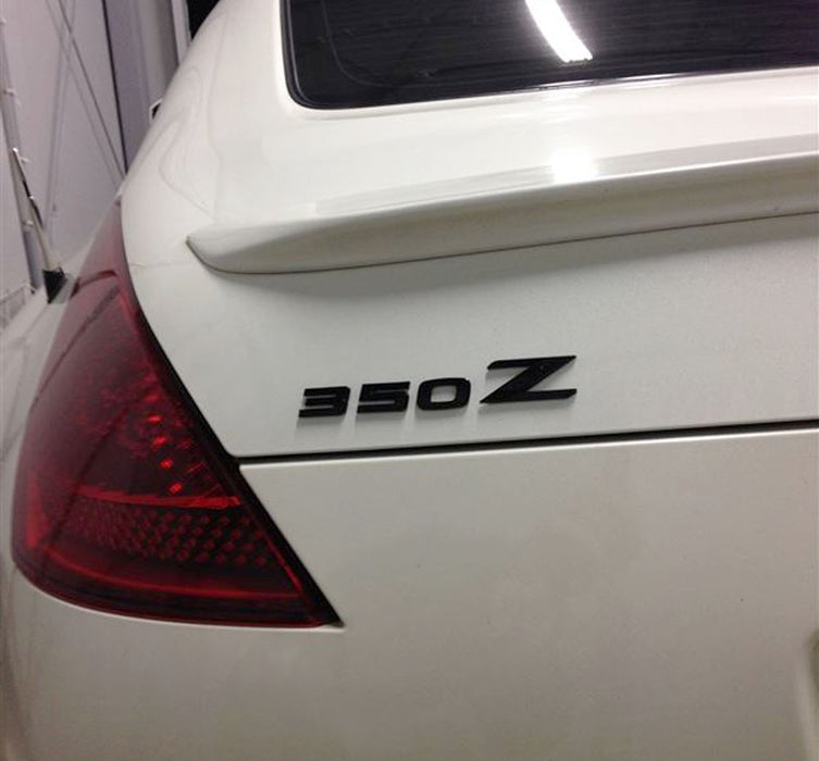 Matte Black Finish 3D Raised Trunk Lid Letter Pieces For 2003-08 Nissan 350Z Z33