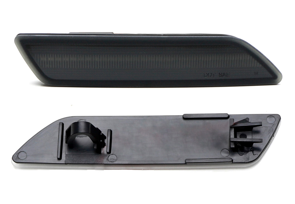 Black-Out Smoked Front Bumper Side Marker Reflex Lens For 07-10 Chrysler Sebring