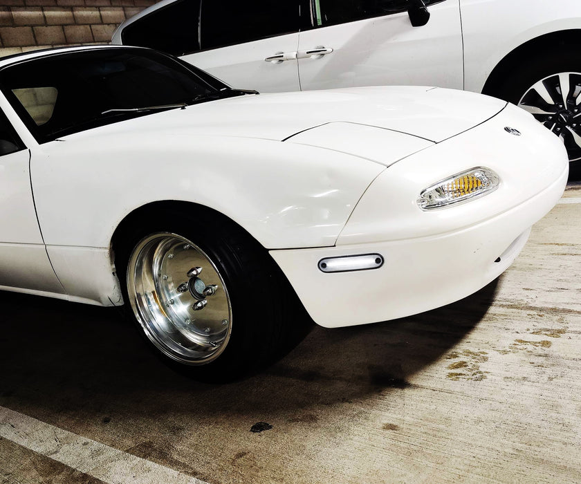Clear Lens White Full LED Side Marker Light Kit For 90-05 Mazda Miata MX5 NA NB