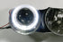 Black GTI Style White LED Halo Ring Angel Eye Shrouds For 3" Headlamp Projector