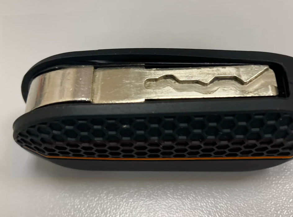 Black Honeycomb Pattern Silicone Key Fob Cover For Fiat 500 Abarth Folding Key