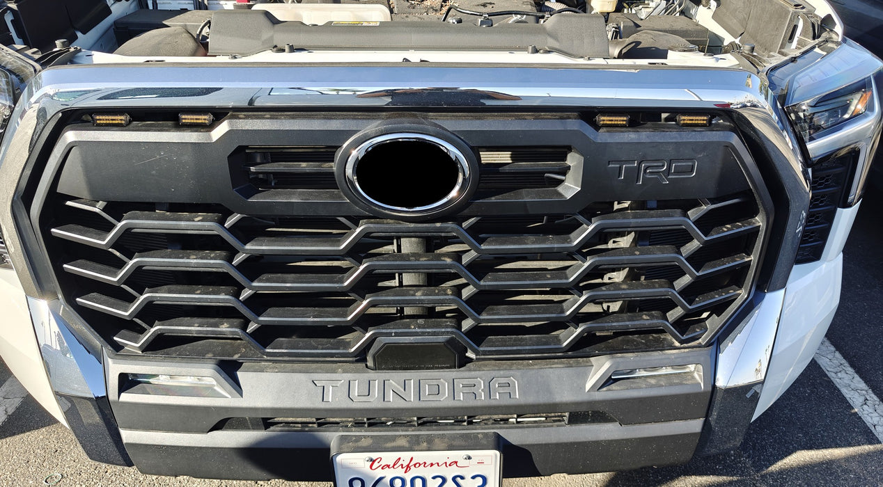 4pc Smoked Lens Amber Full LED Grille Accent Lighting Kit For Toyota 22+ Tundra