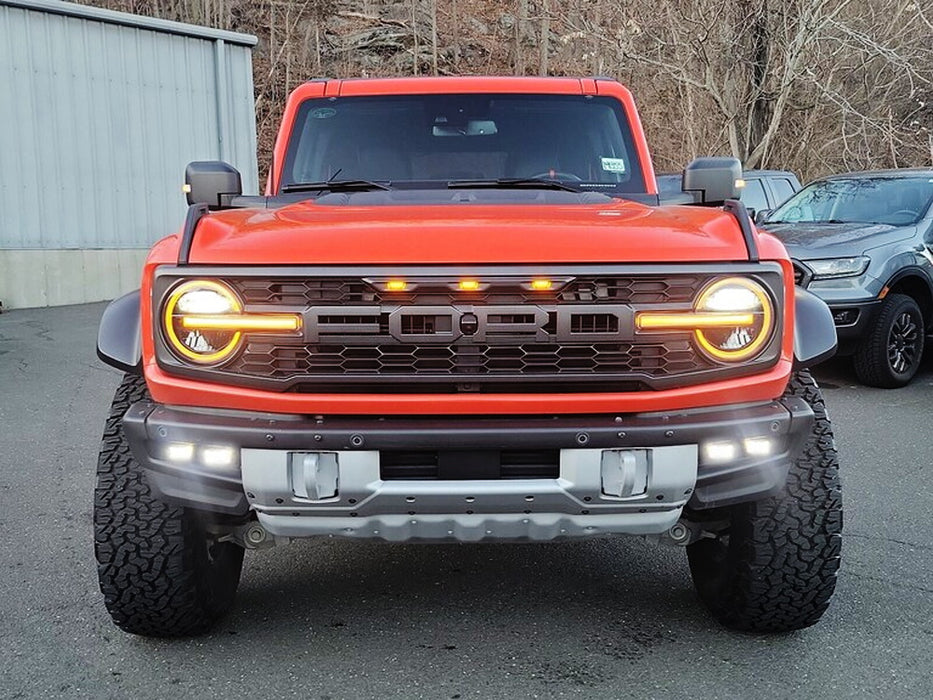 Raptor Style Dual-Pod White/Amber Switchback LED DRL For Bronco Modular Bumper