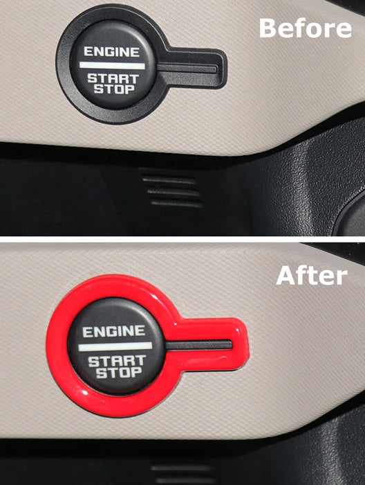 Red Engine Push Start Button Surrounding Decoration Trim For Ford 21-up Bronco