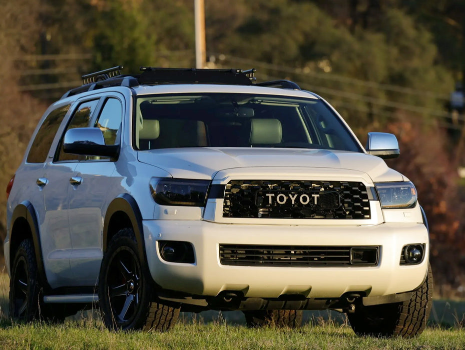 Black-Out 2-In-1 White 24W High Power LED Fog Lamps w/ Halo DRL For Toyota Truck