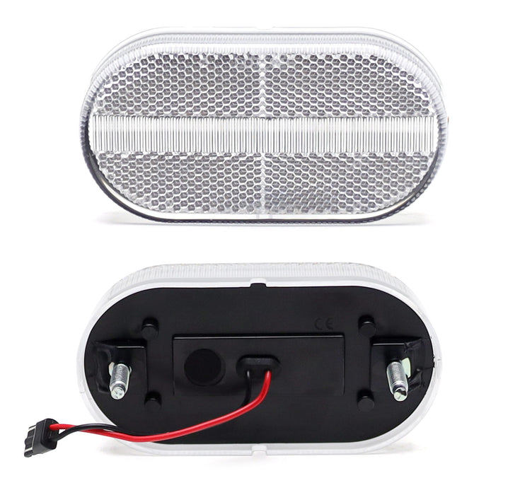 Clear Lens Amber Full LED Front Side Marker Lights For Dodge 92-02 Viper SR I II