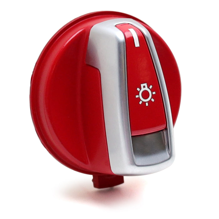 M-Sport Red Headlight Turn Knob Switch Cap Replacement For BMW E90 E92 3 Series