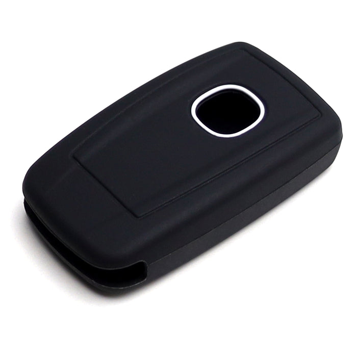 Black Silicone Key Fob Cover Case w/ White/Red Btn For Acura ILX RLX TLX RDX MDX