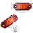 (2) Amber Addon LED Side Marker Lights For Jeep Wrangler Flat Style Fender Flare