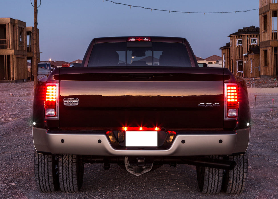 Smoke Lens Front/Rear All White LED Fender Side Marker Lamps For 2010-18 RAM DRW