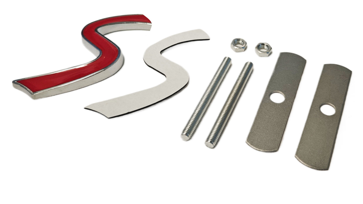 Mini R50 Red Logo Chrome Finish Red S Letter Badge For MINI Cooper R50 R56 R60 F55 F56 F ...