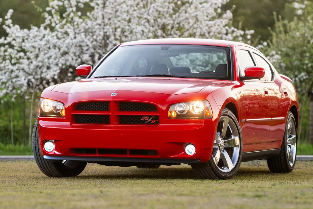 Clear Lens Fog Lamps + White LED Bulb Combo For Charger Challenger Nitro Caliber