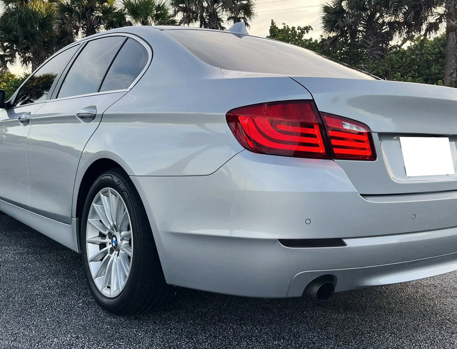 Dark Smoked Rear Bumper Reflectors For BMW 2010-2013 F10 528i 535i 550i Standard