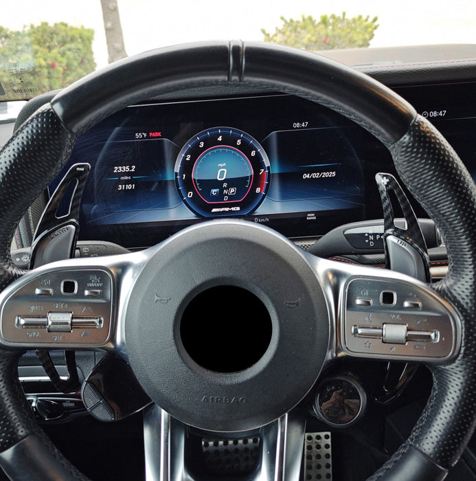 Twill-Weave "Carbon" Paddle Shifters For Mercedes AMG ONLY C E S G CLS 43 53 63