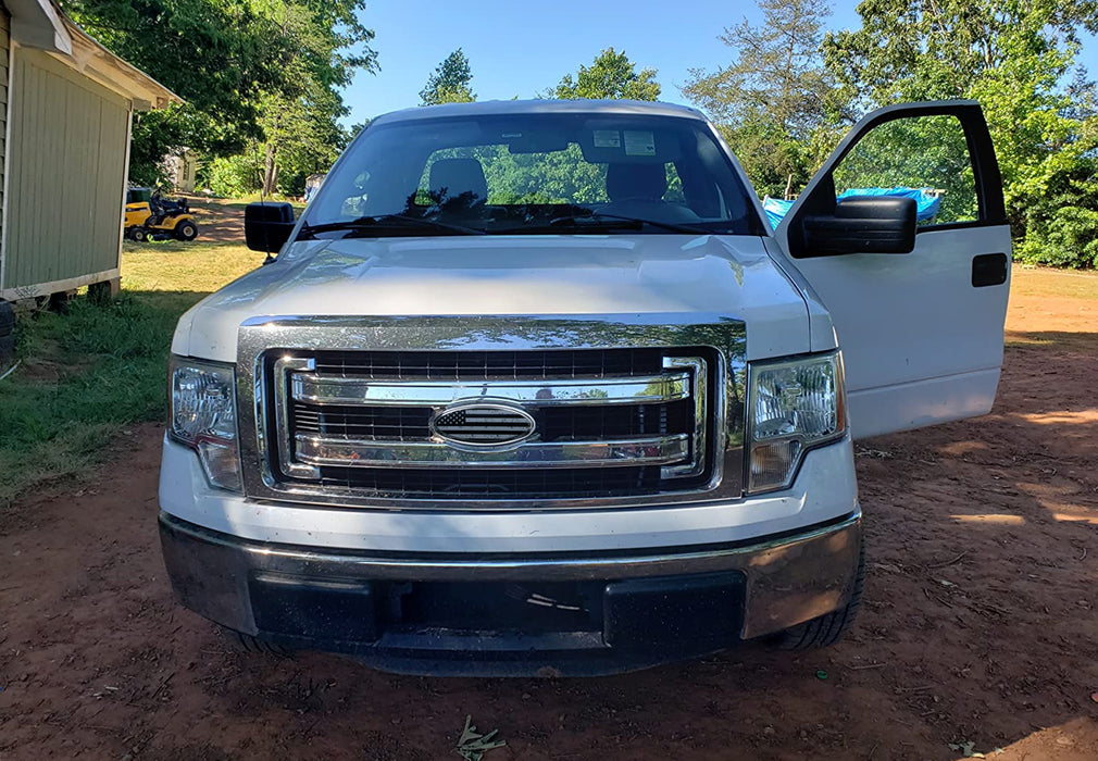 9" Distressed US Flag Grille Emblem Badge For Ford F150 F250 Edge Explorer, etc