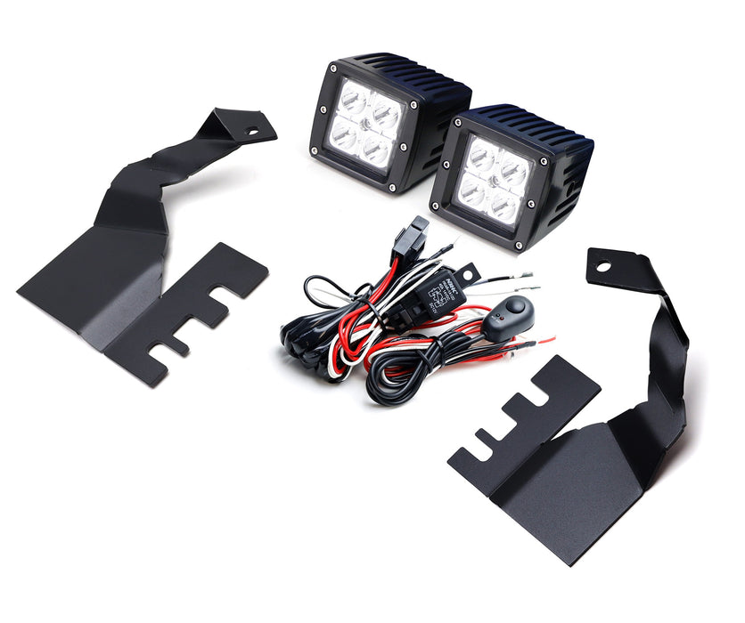 Hood Hinge Mount A-Pillar 40W LED Ditch Pod Light Kit For 2022-up Toyota Tundra