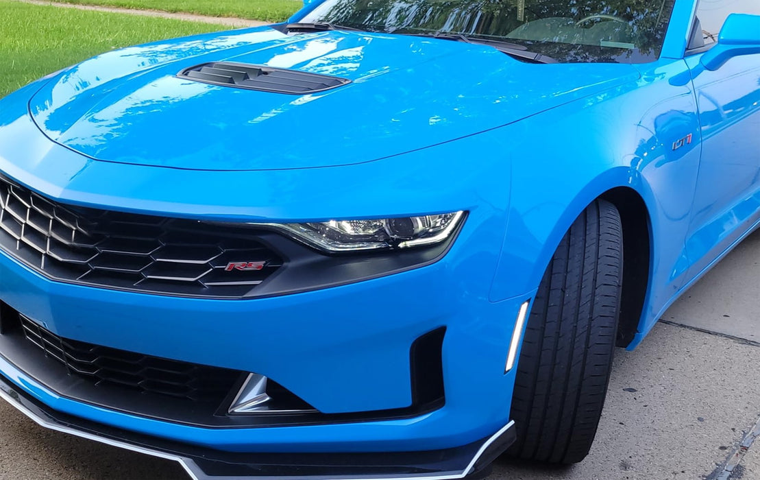 Clear Lens Front White LED Side Marker Lights For Chevy Camaro Cadillac ATS CTS