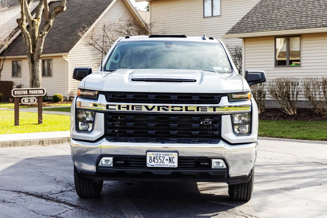Black-Out White Full Strip 3D LED Cab Roof Light Kit For 20+ Silverado Sierra HD