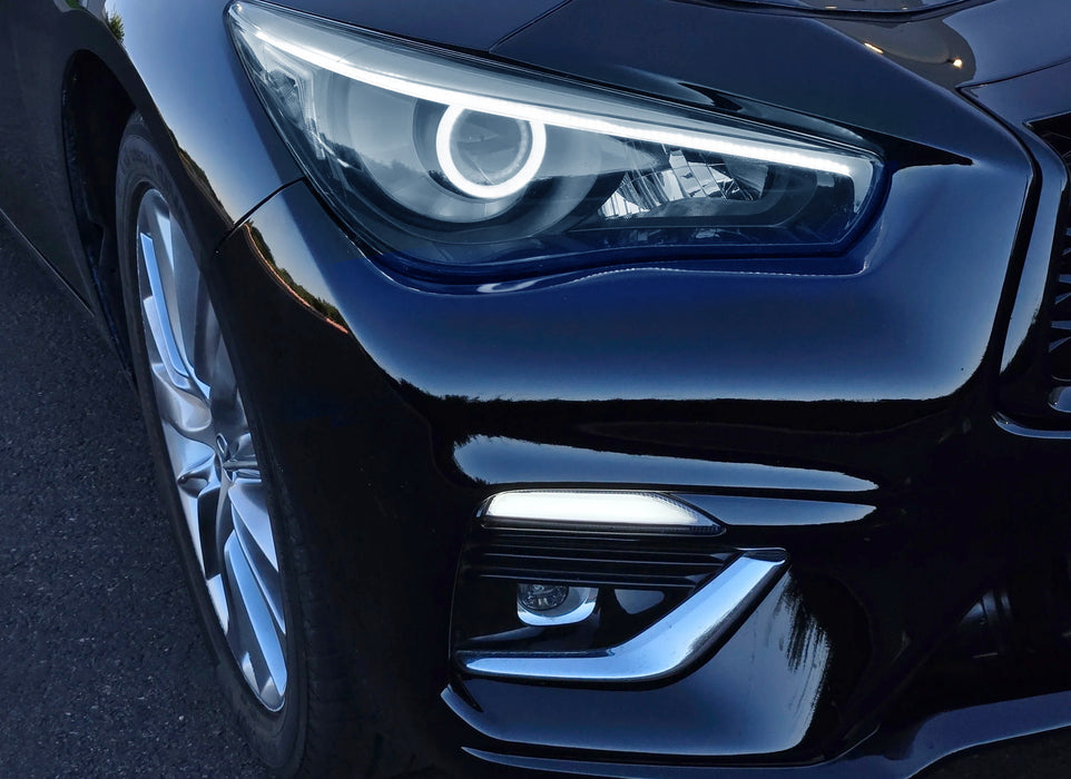 Turn Signal Replace Frosted White Lens Switchback LED Daylight For Infiniti Q50