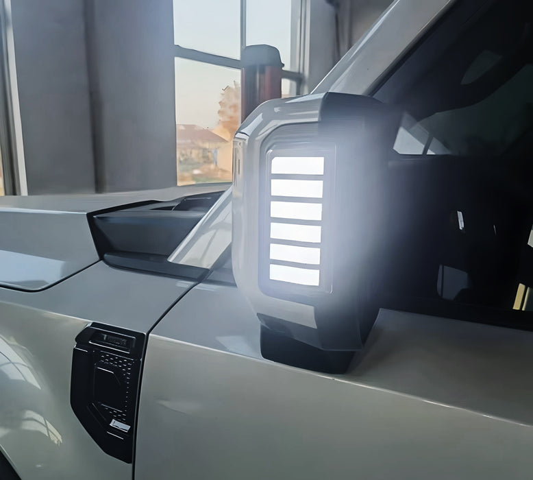 Smoked Lens Side Mirror White/Amber LED Blinker Lights For Toyota LC250 Lexus GX