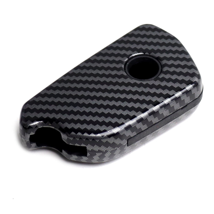 Black Carbon Fiber Finish Plastic Key Fob Case For VW MK8 VIII Golf/GTI ID3 ID4