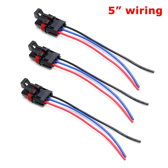 3pc 3-Pin Bus Bar Accessory Wiring Adapter Set For Polaris ATV XP 1000, RZR RS1