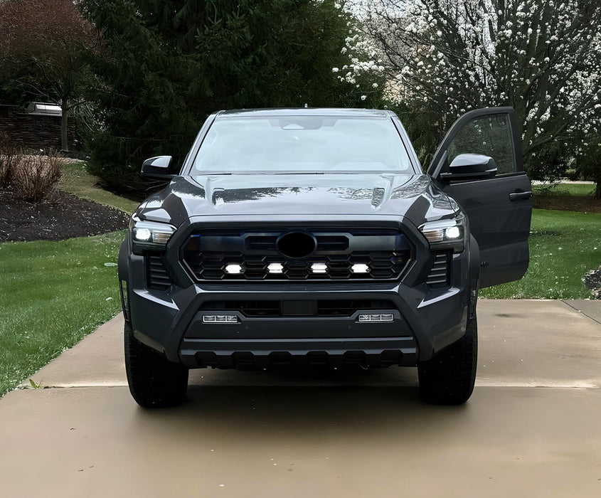 4pc Smoked White Full LED Front Grille Lighting Kit For 24-up Toyota Tacoma TRD