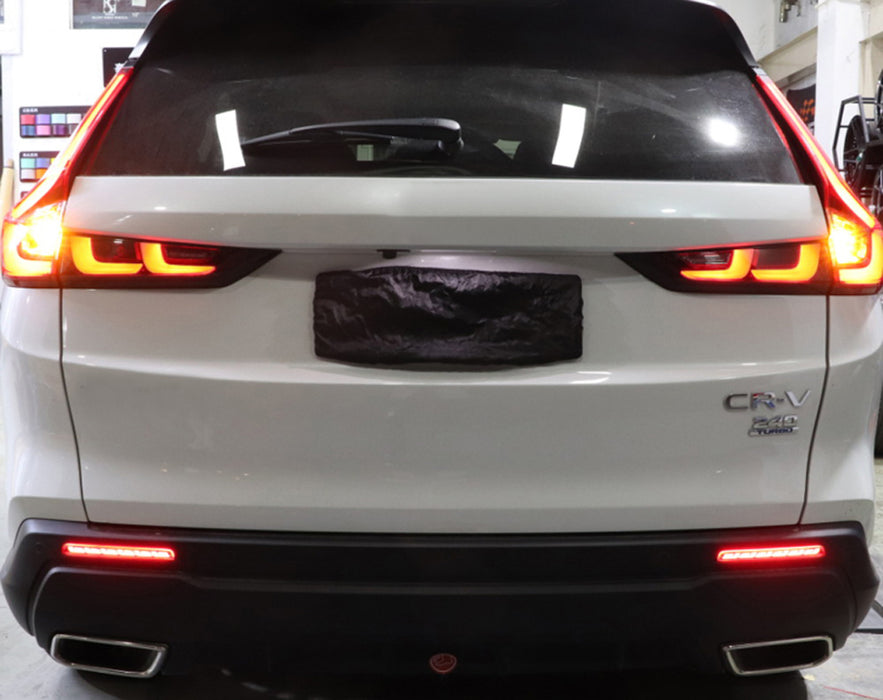 Smoke Lens Full LED Tail/Brake/Signal Rear Bumper Reflector For 23+Honda CRV HRV