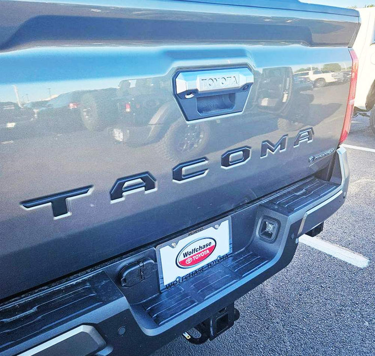 Matte Black Finish 3D Raised Tailgate Letter Pieces For 2024-up Toyota Tacoma
