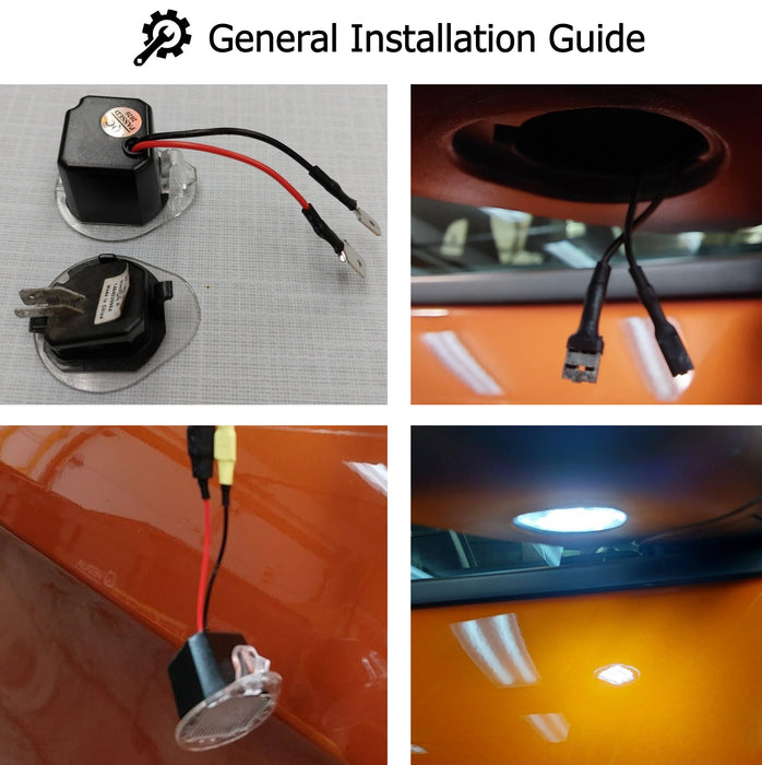 Xenon White 18-SMD Full LED Under Mirror Lights For Jeep 2014-2023 Cherokee KL