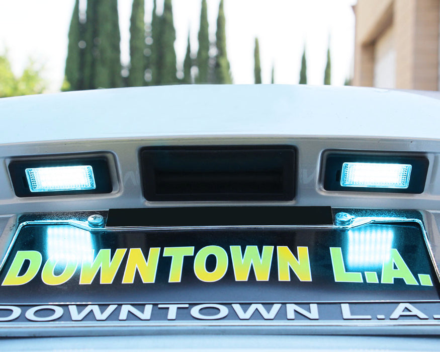 Aqua Ice Blue Error Free LED License Plate Lamps For Audi A6 A7 VW Jetta Passat