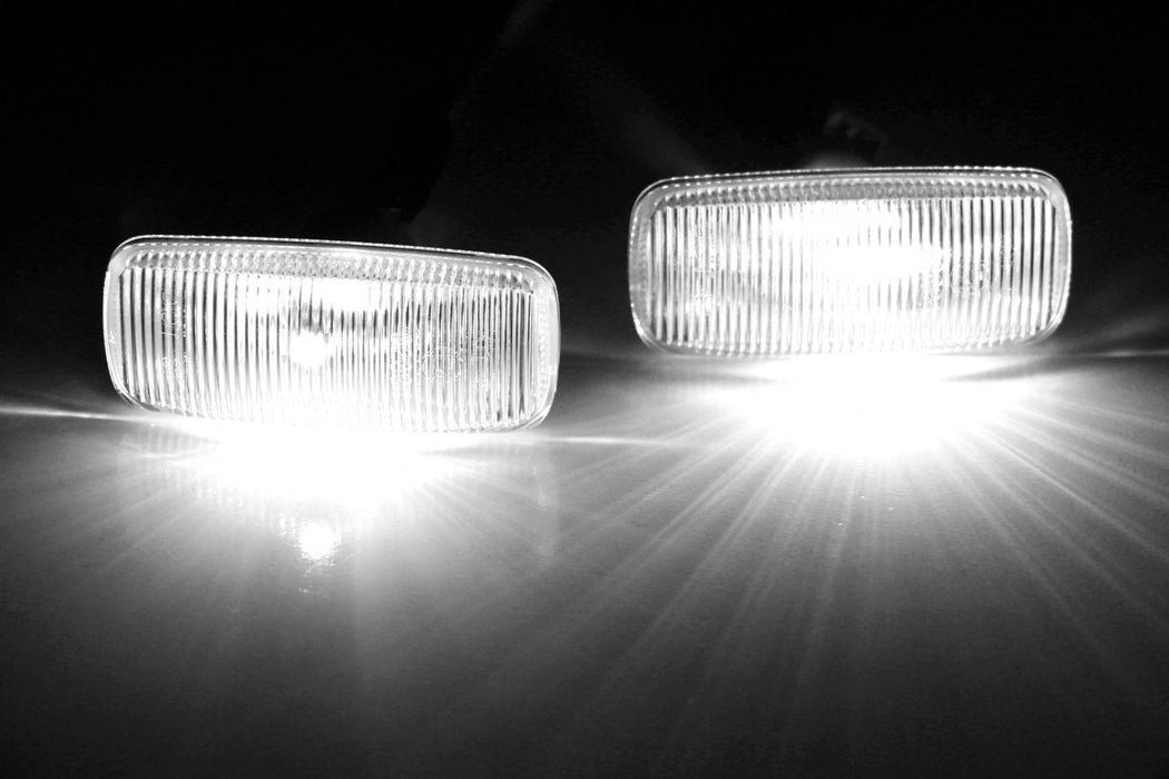 Clear Lens Front/Rear Fender Side Marker Lamps w/ White LED For 2010-18 RAM DRW