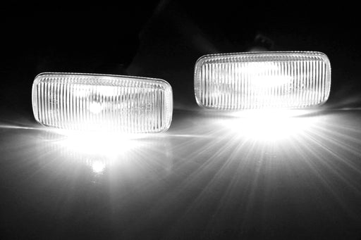 Clear Lens Front/Rear Fender Side Marker Lamps w/ White LED For 2010-18 RAM DRW