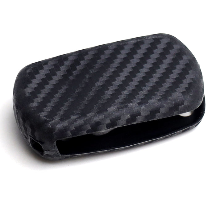 Carbon Fiber Silicone Key Cover For Land Rover LR3 Range Rover Flip Blade Key