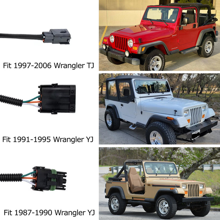 JL Style Smoke Lens Full LED Taillamps For Jeep 76-06 CJ5 CJ7 CJ8 Wrangler YJ TJ