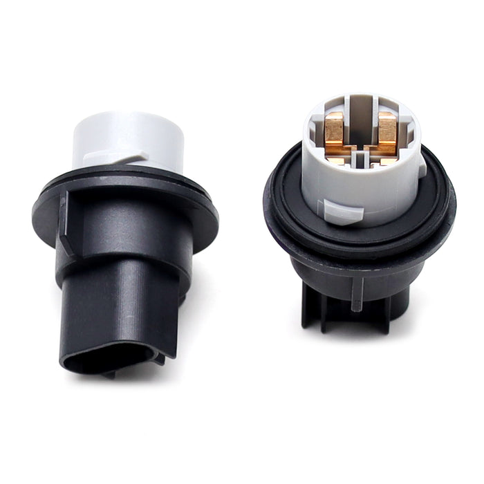 (2) 3157 Bulb Plug Sockets For Dodge Chrysler Headlamp/Taillamp Turn Signal Bulb