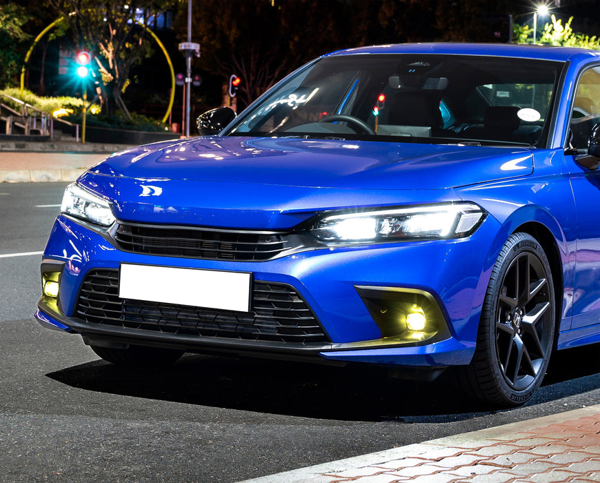 3000K Yellow 15W OE-Spec LED Fog Lights w/ Relay For Honda Civic Accord Integra