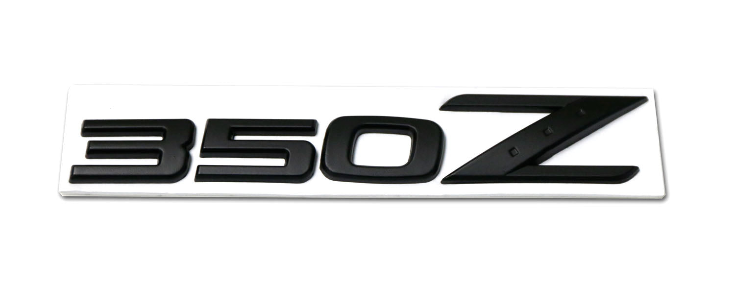 Matte Black Finish 3D Raised Trunk Lid Letter Pieces For 2003-08 Nissan 350Z Z33