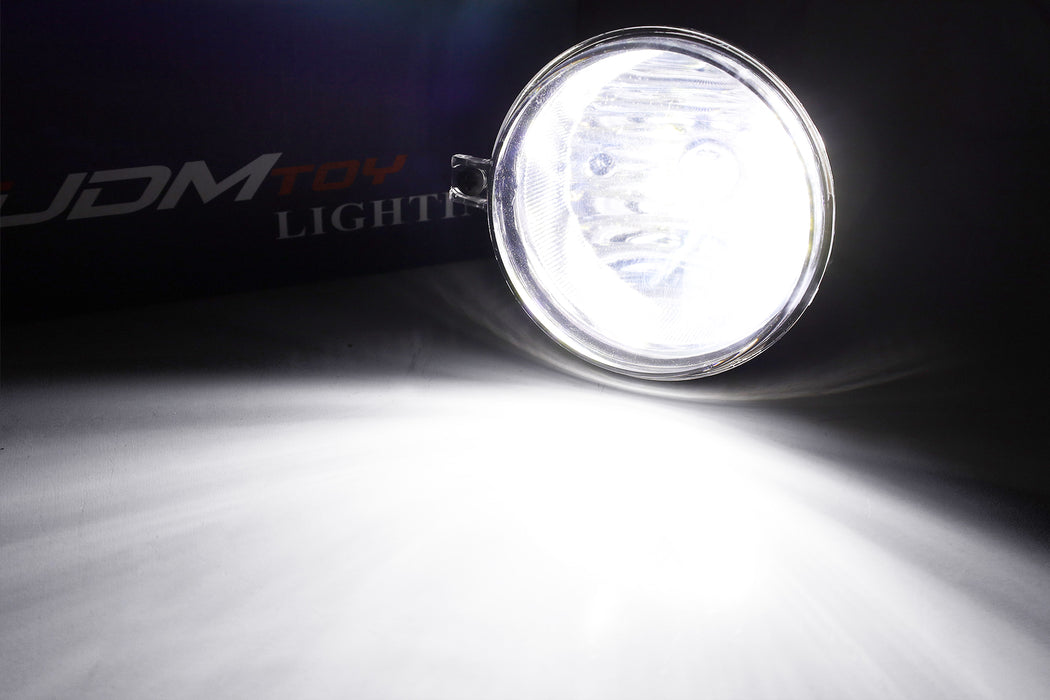 Clear Lens Fog Light Kit w/ White LED Bulb Upgrade Combo For 2004 Grand Cherokee