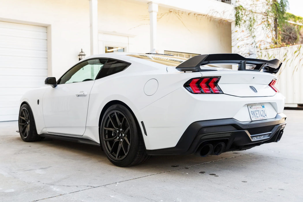 Smoke Lens Amber/Red LED Front + Rear Side Marker Light Kit For Ford 24+ Mustang