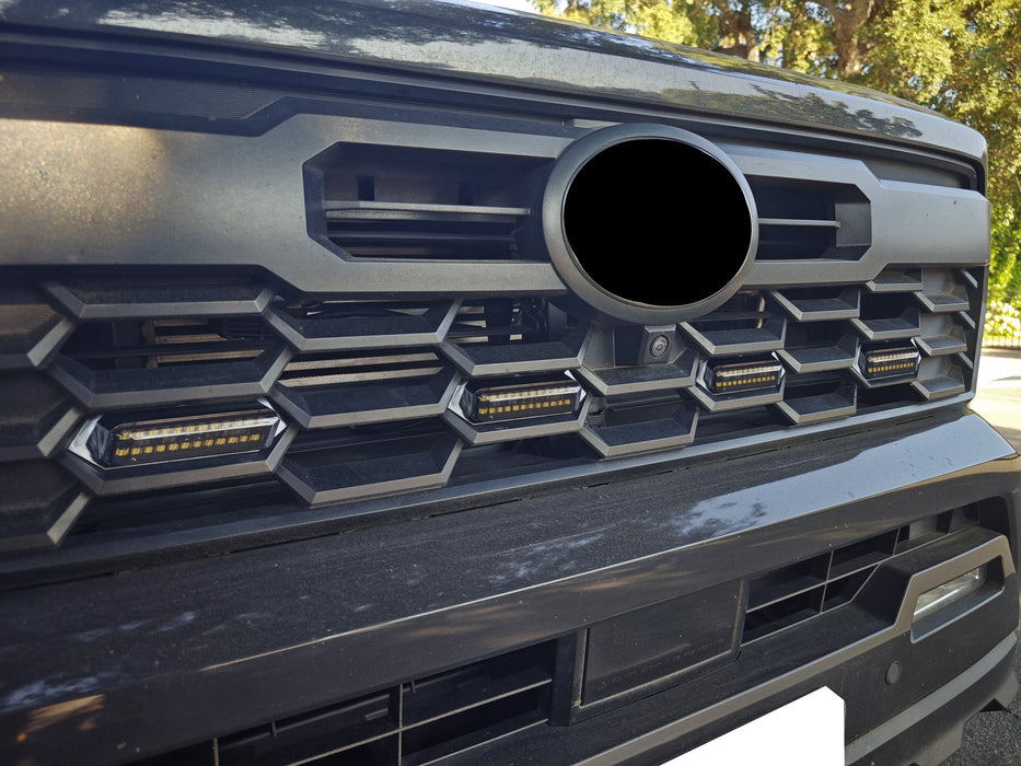 4pc Smoked White Full LED Front Grille Lighting Kit For 24-up Toyota Tacoma TRD