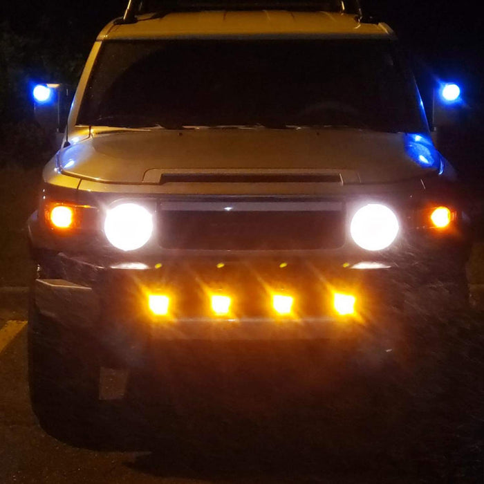 Blue 4-SMD High Power LED Side Mirror Light Bulbs For 2007-14 Toyota FJ Cruiser