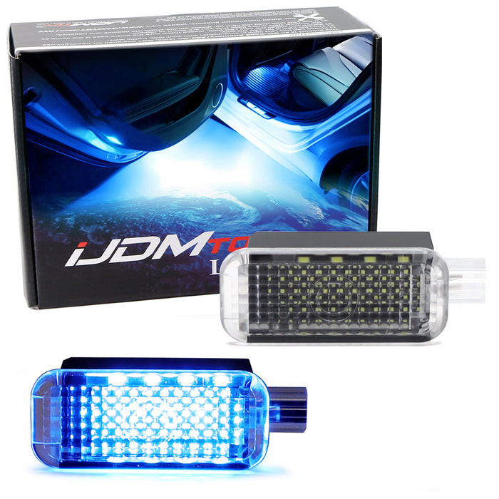 Aqua Ice Blue Full LED Footwell, Side/Under Door, Trunk Cargo Lights For Audi VW
