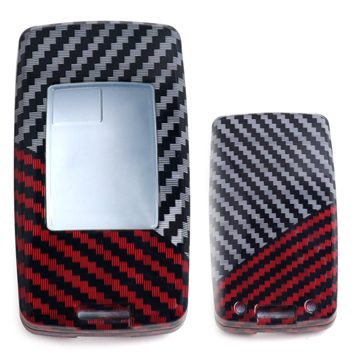 Black/Red Carbon Pattern Hard Key Cover For 18+ Ranger Rover Defender Discovery