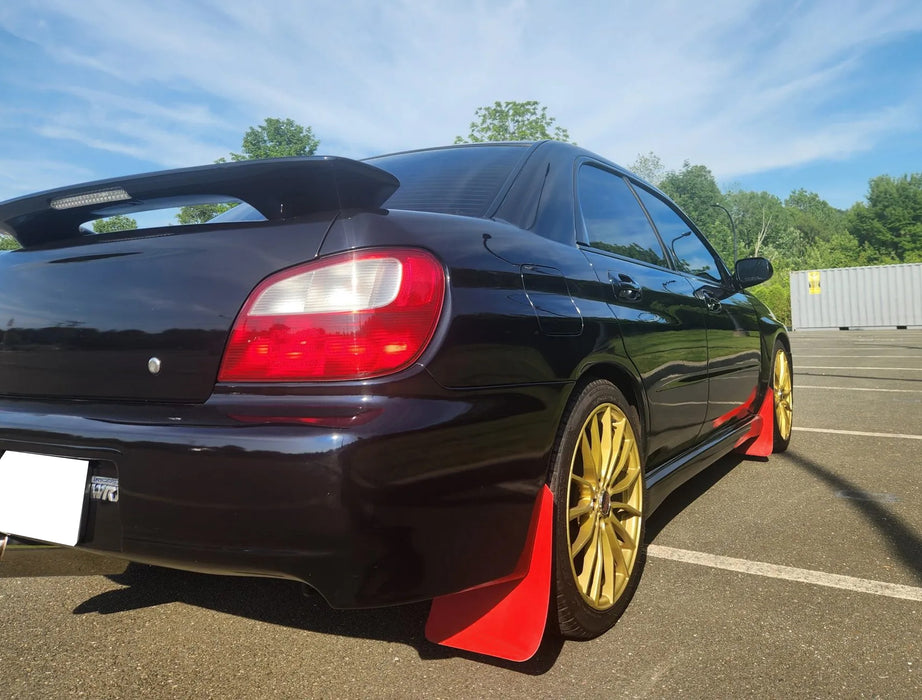 Red Rally Mud Flap Armor Guard For Subaru WRX Impreza Forester Outback Crosstrek