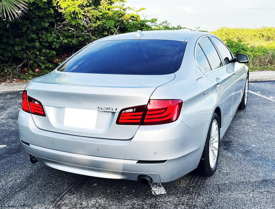 Dark Smoked Rear Bumper Reflectors For BMW 2010-2013 F10 528i 535i 550i Standard